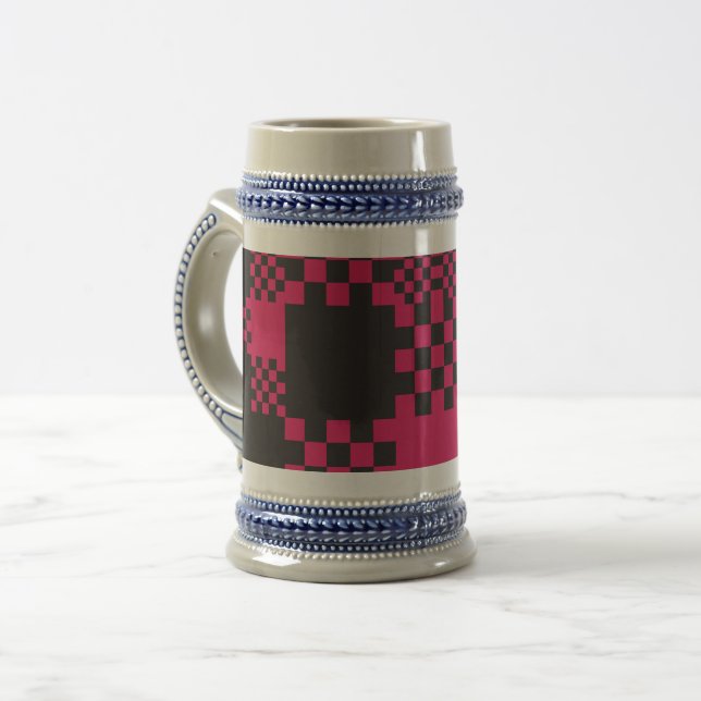 würfelförmige Gestalt Bierglas (Vorderseite Links)