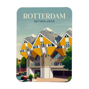 Würfelhäuser Niederlande Magnet