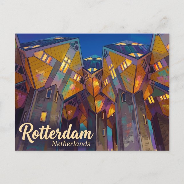 Würfelhäuser Niederlande Postkarte (Vorderseite)