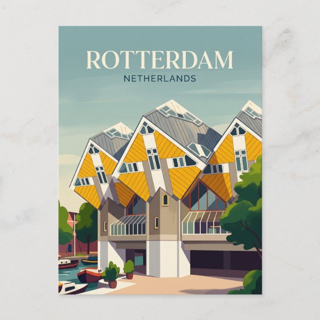 Würfelhäuser Niederlande Postkarte (Vorderseite)