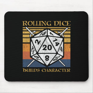 Würfeln bildet Charakter Lustiges Rpg Brettspiel G Mousepad
