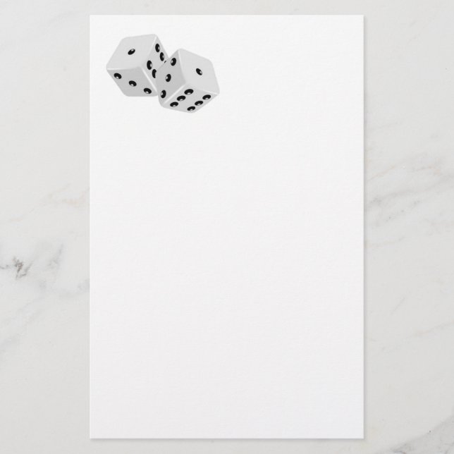 Würfeln Briefpapier (Vorderseite)