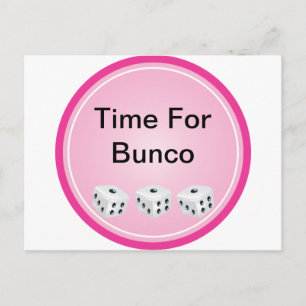 würfeln mit rosa Kreis anpassbar Postkarte