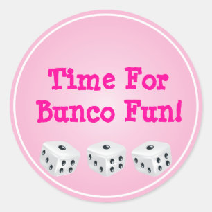 würfeln mit rosa Kreis anpassbar Runder Aufkleber