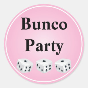 würfeln mit rosa Kreis anpassbar Runder Aufkleber