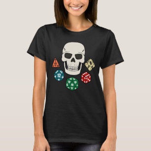 Würfelspiel-Würfel-Totenkopf Jolly Roger Piratenfl T-Shirt