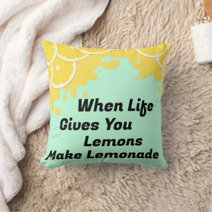 Wurfkissen 'Aus Zitronen Limonade machen' Kissen