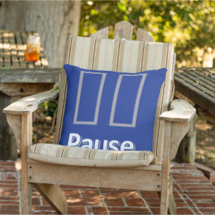 Wurfkissen Blau Pause Kissen