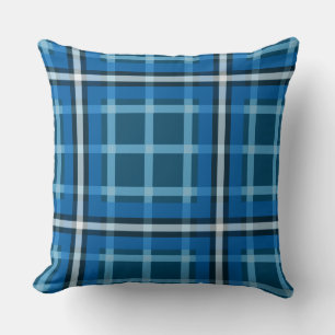 Wurfkissen Blau Tartan Karo Karomuster Kissen