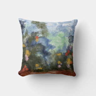 Wurfkissen, geblümter Weg Aquarell Kissen