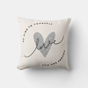 Wurfkissen – Glitter-Herz-Liebesdesign   Minimal Kissen