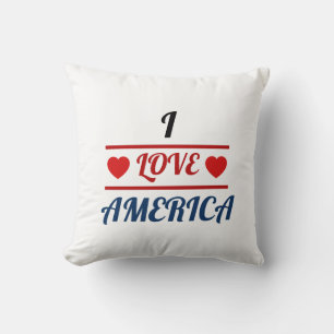 Wurfkissen - Ich liebe Amerika Kissen