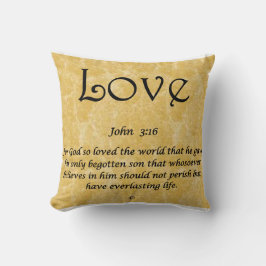 Wurfkissen -Liebe Johannes 3:16 Kissen