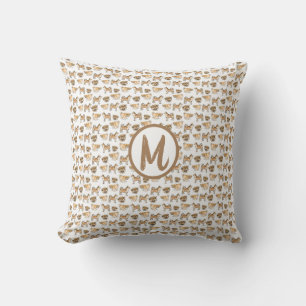 Wurfkissen mit monogrammiertem Hundedesign Kissen