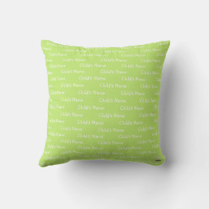 Wurfkissen mit Name des Kindes LimeGreen HAMbyWG Kissen