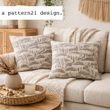 Wurfkissen mit Pilzgeschichtenmuster