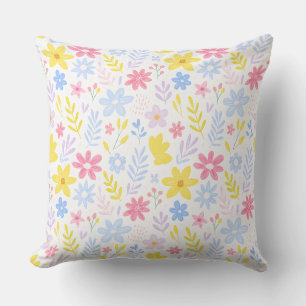 Wurfkissen - Pastell-Blumendesign - Geschenke Kissen