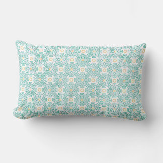 Wurfkissen Teal & Gold Arabeske Dekoratives Kissen