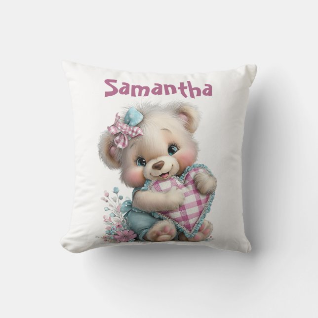 Wurfkissen Teddybär Baby Shower  Kissen (Vorderseite)