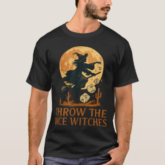 Würfle Hexen Halloween Gruseliger Gamer T-Shirt