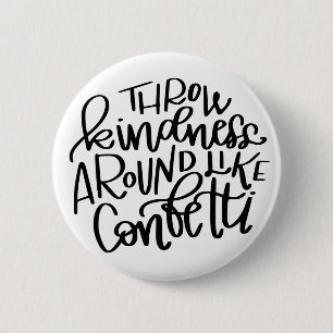 Wurfs-Güte mag herum Confetti-Knopf Button