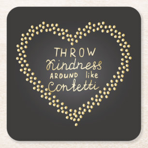 Wurfs-Güte mag herum Confetti Rechteckiger Pappuntersetzer