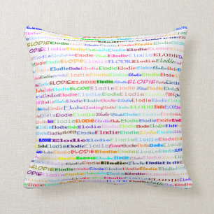 Wurfs-Kissen des Elodie-Text-Entwurfs-II Kissen