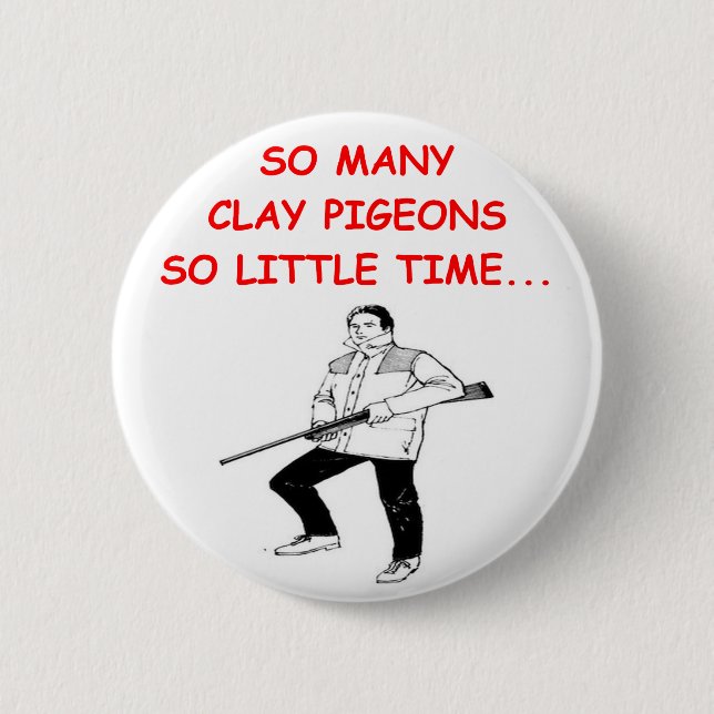 Wurfscheibenschießen Button (Vorderseite)