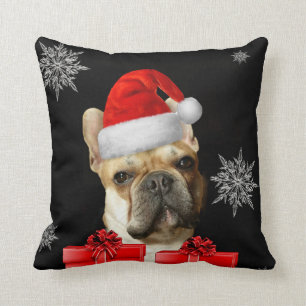 Wurfskissen der Weihnachtsfranzösischen Bulldogge Kissen