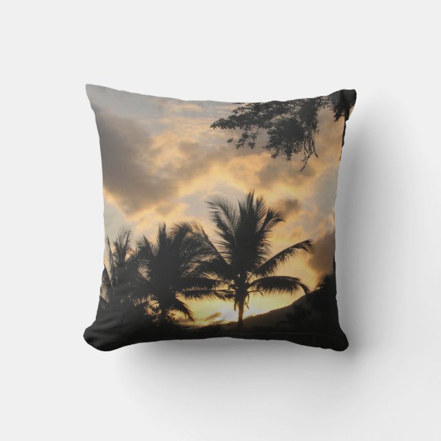 Wurfskissen im Freienmit Palmen Kissen Für Draußen (Vorderseite)