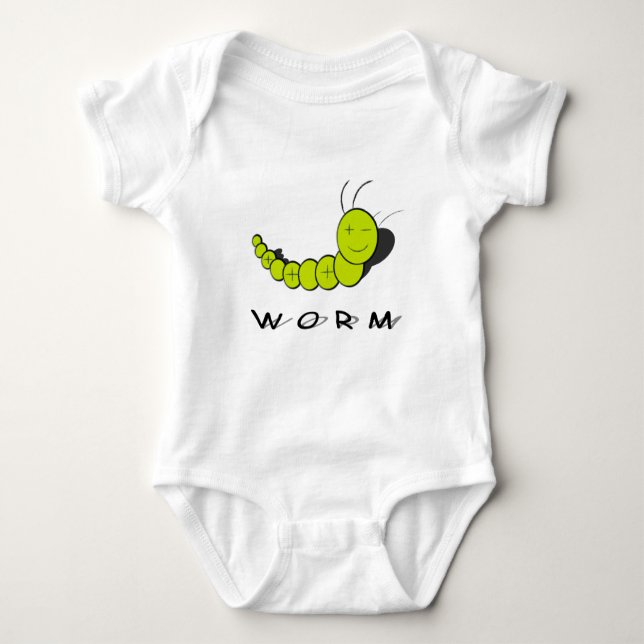 Wurm Baby Strampler (Vorderseite)