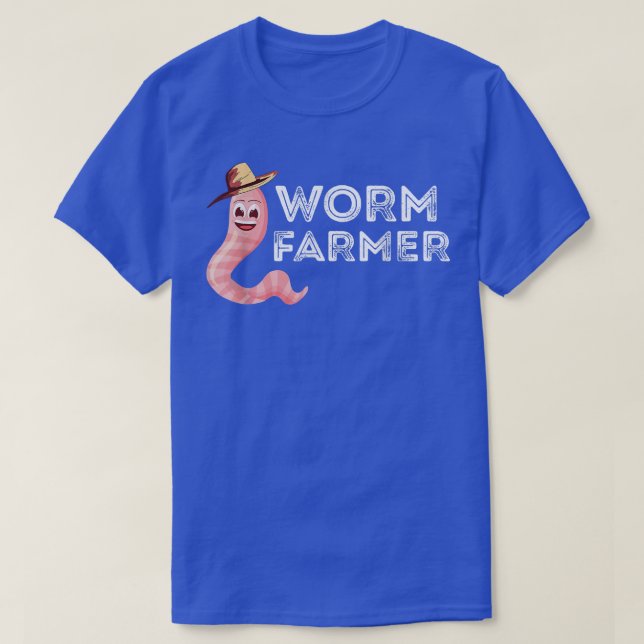 Wurm Bauer Happy Wurm Bauer Red Wiggler Worm Gar T-Shirt (Design vorne)