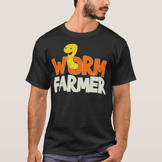 Wurm-Bauer Kompostieren Vermiculture Gift T-Shirt (Vorderseite)
