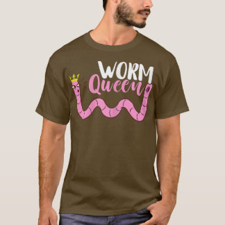 Wurm Bauer Wurm Königin Kronen landwirtschaftliche T-Shirt