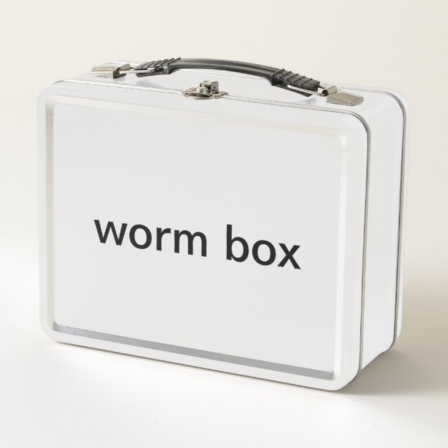 Wurm-Brotdose Metall Lunch Box (Vorderseite)