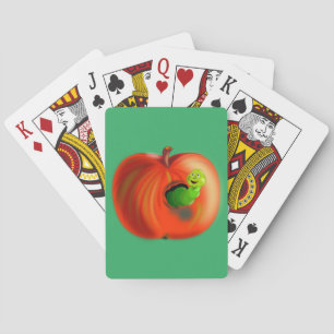 Wurm in Apple Playing Cards Cartoon Spielkarten