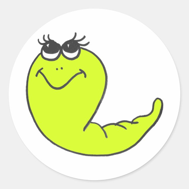Wurm Runder Aufkleber (Vorderseite)
