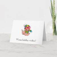 Wurm-Weihnachtskarte