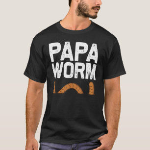 Wurmdesigns für Vater, die Bauer vom Wurm rauchen T-Shirt