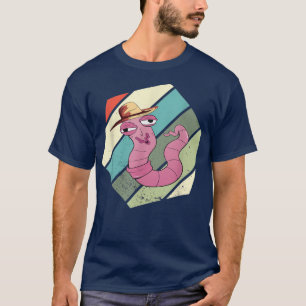 Wurmfarmer Retro Vintage Wurm Farming Kompost T-Shirt