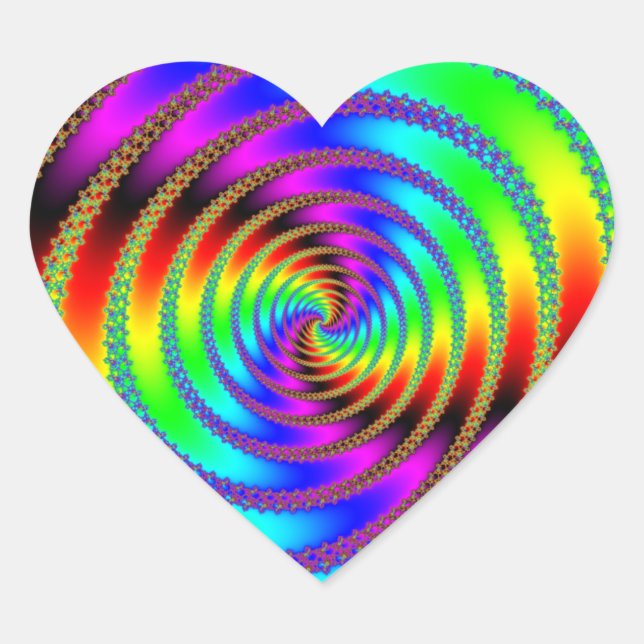 Wurmloch Herz-Aufkleber (Vorderseite)