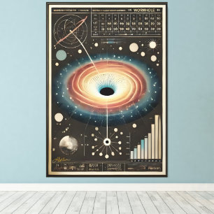 Wurmlochdiagramm des Weltraumzeitalters Leinwanddruck
