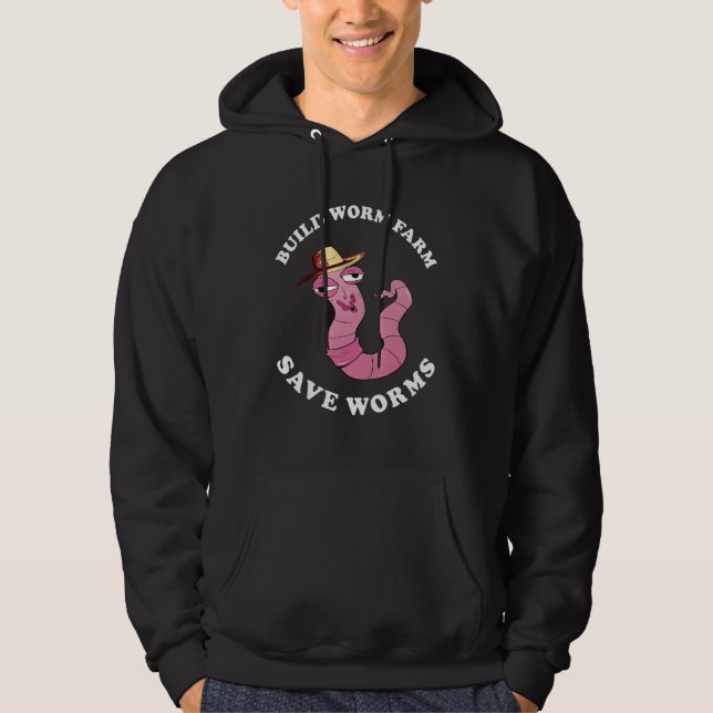 Wurmzüchter Rette Würmer Hut Roter Wiggler Wurm Ko Hoodie (Vorderseite)