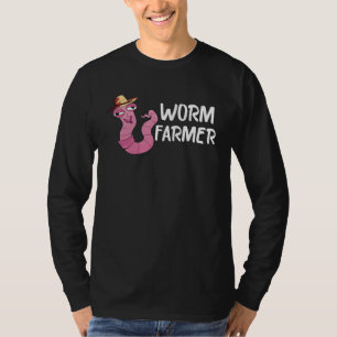 Wurmzüchter Wurmfarm Hut Roter Wiggler Wurm Kompos T-Shirt