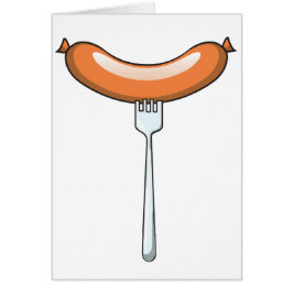 Wurst auf einer Gabel