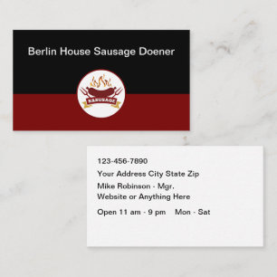 Wurst-Barbecue-Restaurant-Thema Visitenkarte