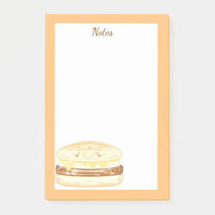 Wurst, Ei und Käsesandwich Post-it Klebezettel