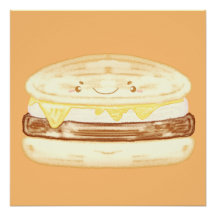 Wurst, Ei und Käsesandwich