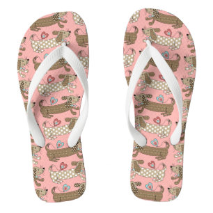 Wurst Hund Dackel Flip Flops Beach Schuhe