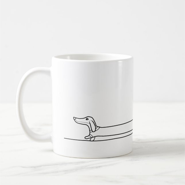 Wurst Hund Tasse, Dackel Tasse, Hund-Lover-Geschen Kaffeetasse (Links)